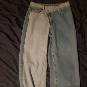 SHEIN Blue Straight Leg Jeans